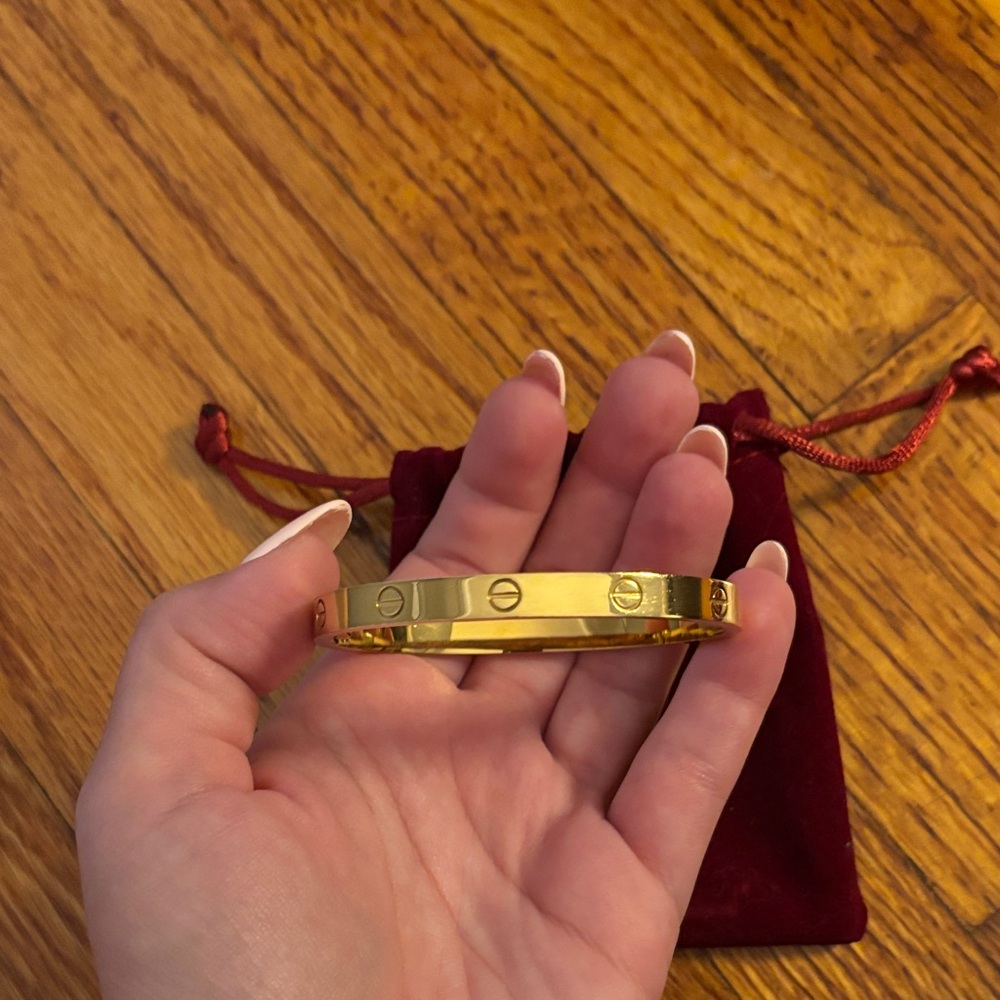 Gold love bracelet